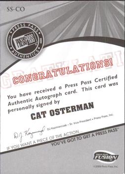 2009 Press Pass Fusion - Autographs Onyx #SS-CO Cat Osterman Back