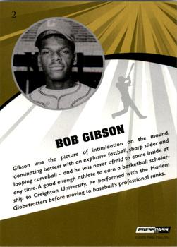 2009 Press Pass Fusion - Gold #2 Bob Gibson Back