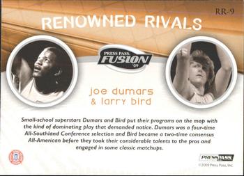 2009 Press Pass Fusion - Renowned Rivals #RR-9 Joe Dumars / Larry Bird Back