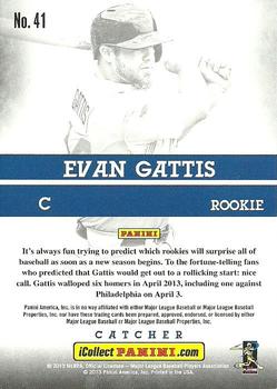 2013 Panini National Sports Collectors Convention - Lava Flow Refractor #41 Evan Gattis Back