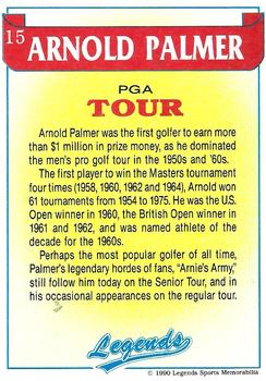 1990 Legends Sports Memorabilia #15 Arnold Palmer Back