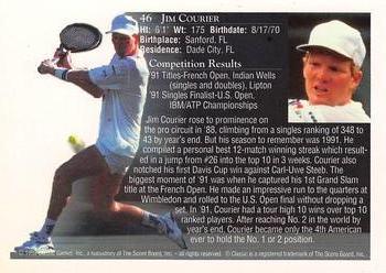 1992 Classic World Class Athletes #46 Jim Courier Back