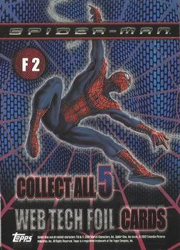 2002 Topps Spider-Man - Web-Tech Foil #F2 Spider-Man Back