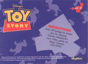 1995 SkyBox Toy Story - Stickers #7 Rex Back