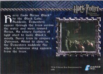 2004 Cards Inc. Harry Potter and the Prisoner of Azkaban #64 Dementors at the Black Lake Back