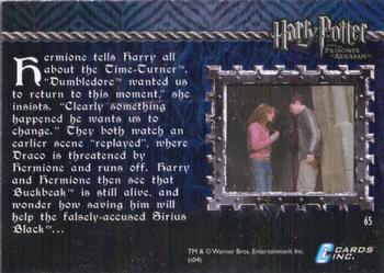 2004 Cards Inc. Harry Potter and the Prisoner of Azkaban #65 Watching Time Replayed Back
