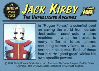 1994 Comic Images Jack Kirby: The Unpublished Archives #71 Rebels of Rogue Force Back