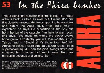 1994 Cornerstone Akira (Master Set) #53 In the Akira bunker Back