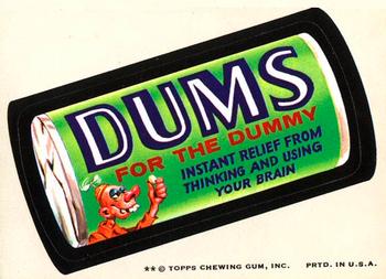 1974 Topps Wacky Packages 7th Series #NNO Dums (For the Dummy) Front