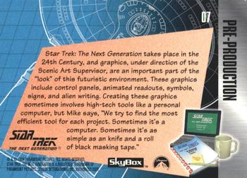 1994 SkyBox The Making of Star Trek: The Next Generation #7 Michael Okuda, Scenic Art Supervisor Back