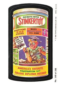 1980 Topps Wacky Packages (3rd Series Rerun) #149 Stinkertoy Front