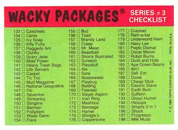 1980 Topps Wacky Packages (3rd Series Rerun) #181 Pepto Dismal Back