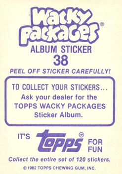 1982 Topps Wacky Packages Stickers #38 Pollydent Back