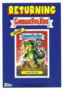 2014 Topps Garbage Pail Kids Chrome 1985 Original Series 2 #R12a Fryin' Ryan Back