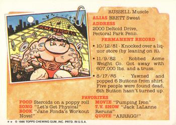 1986 Topps Garbage Pail Kids Series 5 #182a Sprayed Wade Back