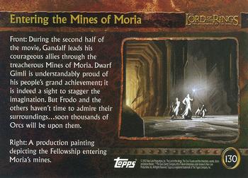 2002 Topps Lord of the Rings: The Fellowship of the Ring Update #130 Entering the Mines of Moria Back