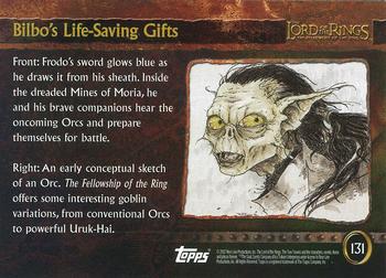 2002 Topps Lord of the Rings: The Fellowship of the Ring Update #131 Bilbo's Life-Saving Gifts Back