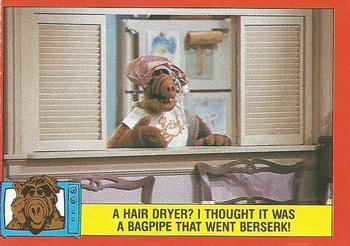 1988 O-Pee-Chee Alf #91 A hair dryer? I thought it was a bagpipe that went berserk! Front