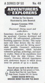1973 Brooke Bond Adventurers and Explorers #48 Jacques Cousteau Back