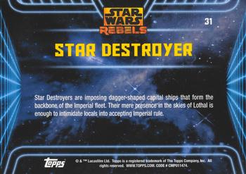 2015 Topps Star Wars Rebels #31 Star Destroyer Back