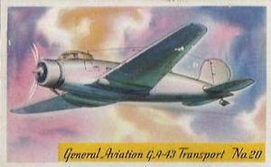 1935 Heinz Famous Airplanes (F277-1) #20 General Aviation GA-43 Transport Front