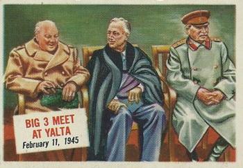 1954 Topps Scoop (R714-19) #59 Big 3 Meet at Yalta Front