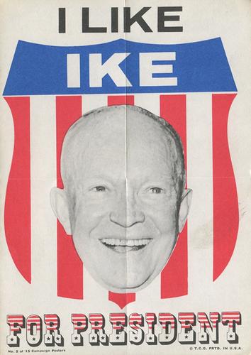 1972 Topps U.S. Presidents - Presidential Campaign Posters #5 I Like Ike Front