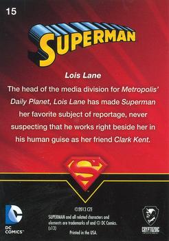 2013 Cryptozoic DC Comics Superman The Legend #15 Lois Lane Back
