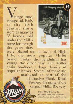 1995 Miller Brewing #24 Vintage auto, vintage ad. Early in ... Back