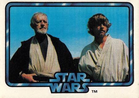 1978 General Mills Star Wars #8 Obi-Wan Kenobi / Luke Skywalker Front