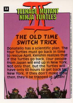 1992 Topps Teenage Mutant Ninja Turtles III #23 The Old Time Switch Trick Back