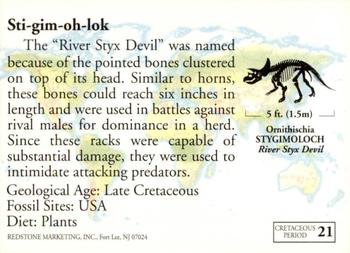 1993 Redstone Dinosaurs Mesozoic Era #21 Stygimoloch Back