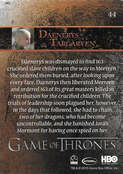 2015 Rittenhouse Game of Thrones Season 4 #44 Daenerys Targaryen Back