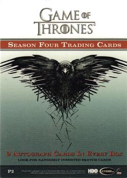 2015 Rittenhouse Game of Thrones Season 4 - Promos #P2 Daenerys Targaryen / Drogon Back