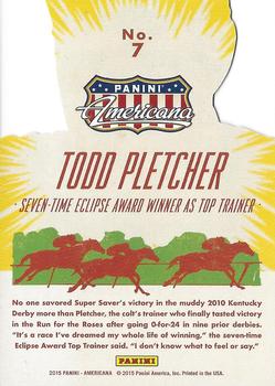 2015 Panini Americana - Winner's Circle #7 Todd Pletcher Back