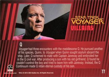 2015 Rittenhouse Star Trek: Voyager: Heroes and Villains #77 Q Back