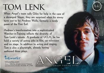 2004 Inkworks Angel Season 5 - Autographs #A41 Tom Lenk Back