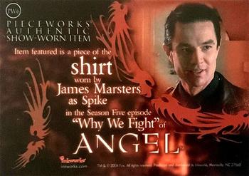 2004 Inkworks Angel Season 5 - Pieceworks Costume Relics #PW6 Spike Back