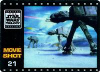 1997 Smiths Crisps Star Wars Movie Shots #21 AT-ATs Front