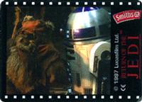 1997 Smiths Crisps Star Wars Movie Shots #45 R2-D2 and Wicket W Warrick Back