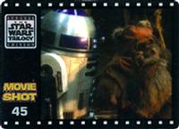 1997 Smiths Crisps Star Wars Movie Shots #45 R2-D2 and Wicket W Warrick Front