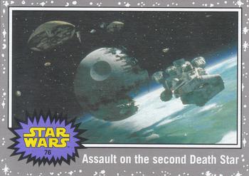 2015 Topps Star Wars Journey to the Force Awakens - Death Star Silver Starfield #76 Assault on the second Death Star Front