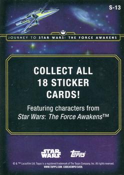 2015 Topps Star Wars Journey to the Force Awakens - Character Stickers #S-13 Snowtrooper Back