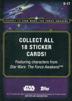 2015 Topps Star Wars Journey to the Force Awakens - Character Stickers #S-17 Kylo Ren Back