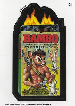 1992 O-Pee-Chee Wacky Packages #21 Bambo Front