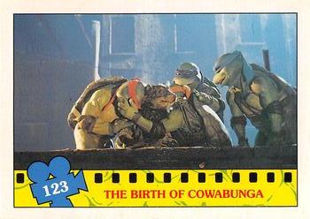 1990 O-Pee-Chee Teenage Mutant Ninja Turtles: The Movie #123 The Birth of Cowabunga Front