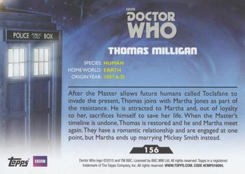 2015 Topps Doctor Who #156 Thomas Milligan Back