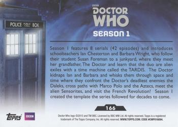 2015 Topps Doctor Who #166 Season 1 Back