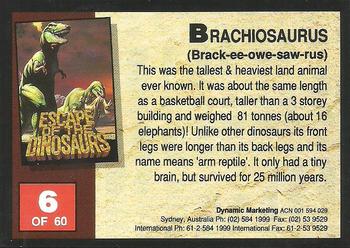 1993 Dynamic Marketing Escape of the Dinosaurs #6 Brachiosaurus Back