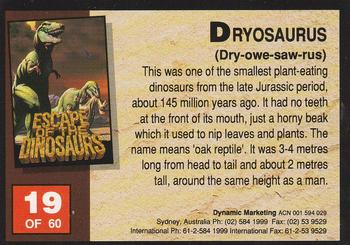 1993 Dynamic Marketing Escape of the Dinosaurs #19 Dryosaurus Back